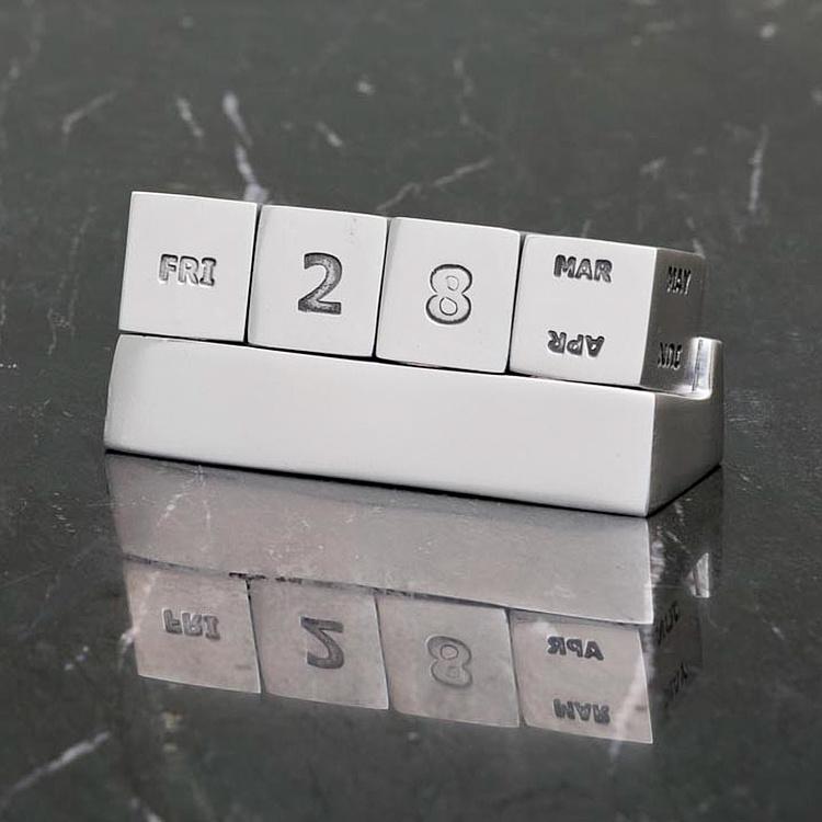 Perpetual Calendar Silver Cubes