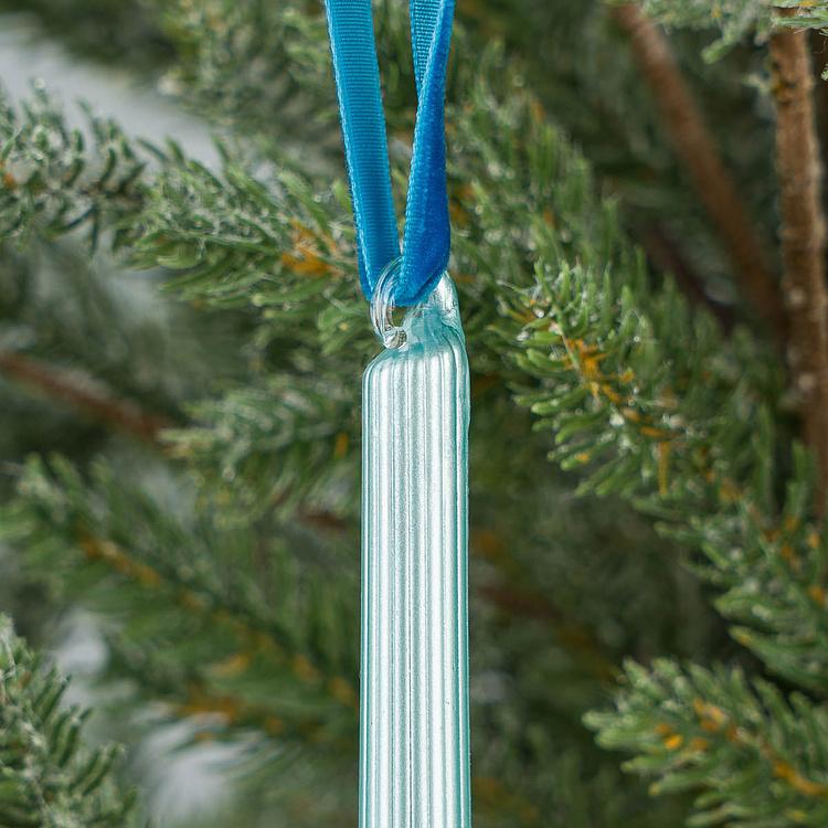 Ёлочная игрушка Голубая сосулька Icicle Blue 25 cm