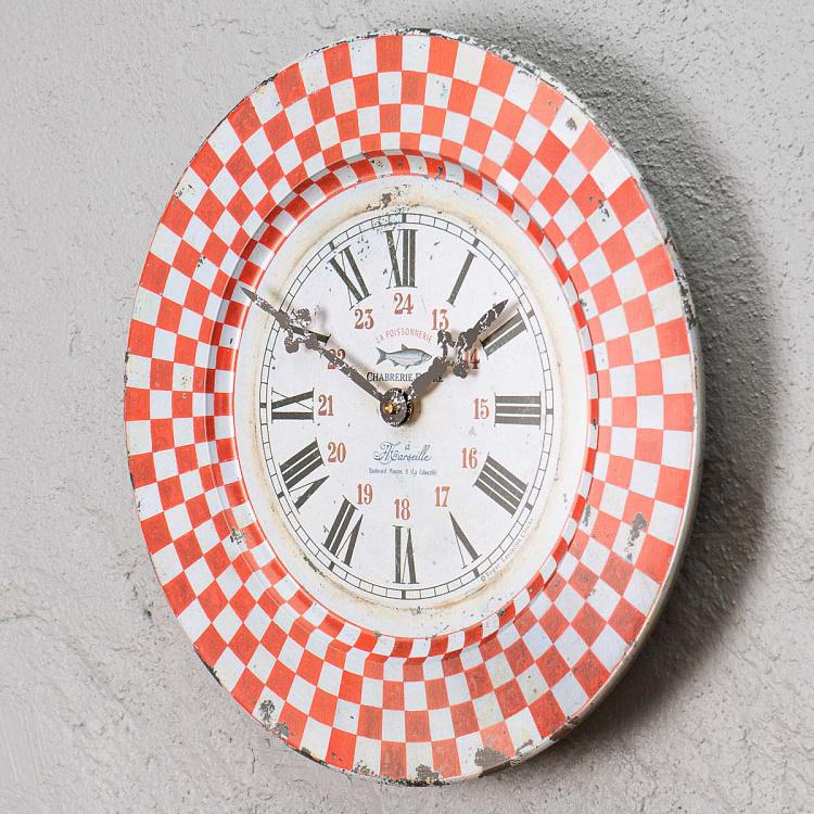 Жестяные настенные часы Марсель French Tin Marseille Wall Clock