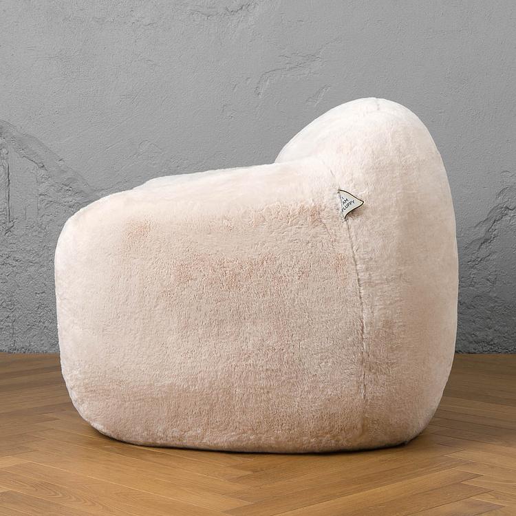 Кресло Snug Chair искусственный мех Big Bear Cream - ракурс 3