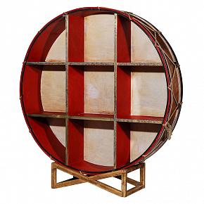 Wooden Drum Bookcase Large With Stand