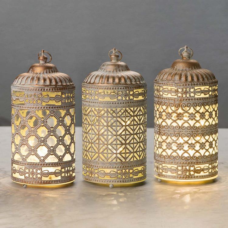 Набор из трёх светодиодных фонарей Нала, M Set Of 3 Led Lantern Nala Medium