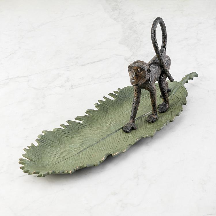 Подставка для мелочей и украшений Обезьянка на листке Monkey Walking On Leaf Tray