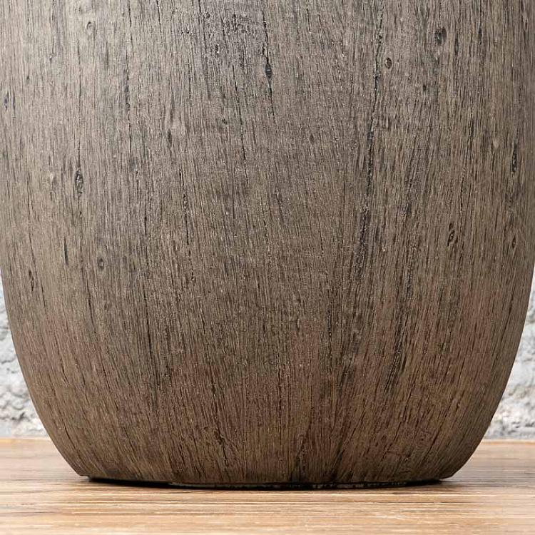 Кашпо-чаша Эффектори, белёный дуб, L Effectory Wood Bowl Pot White Oak Large