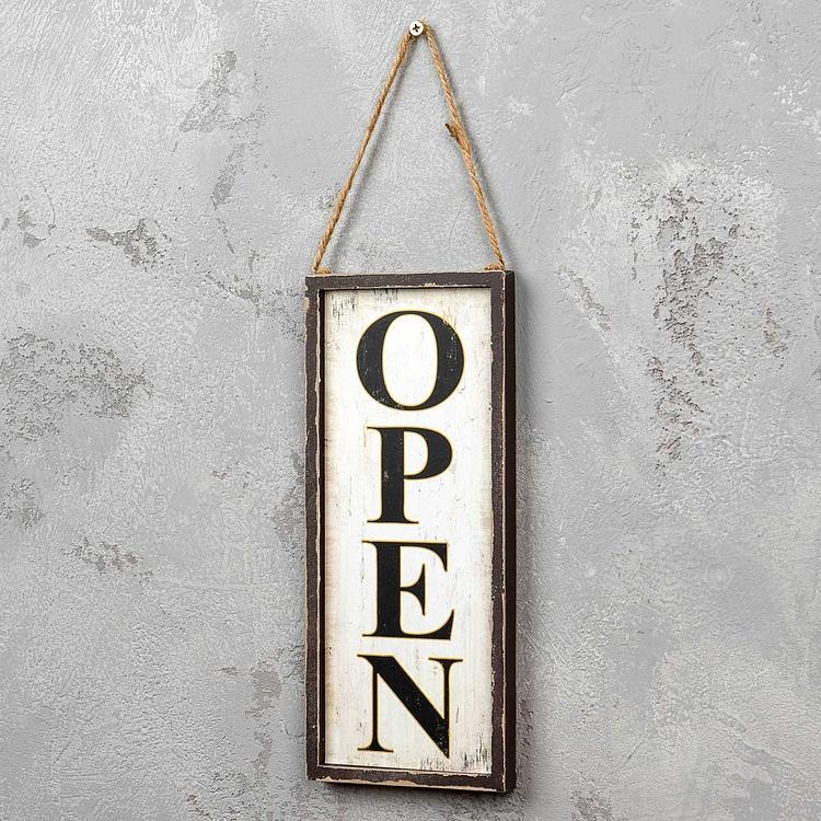 Деревянная табличка Открыто и Закрыто Wood Sign Open And Closed