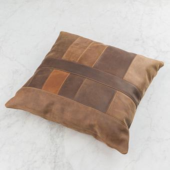 Декоративная подушка Tobacco Cushion натуральная кожа Tobacco