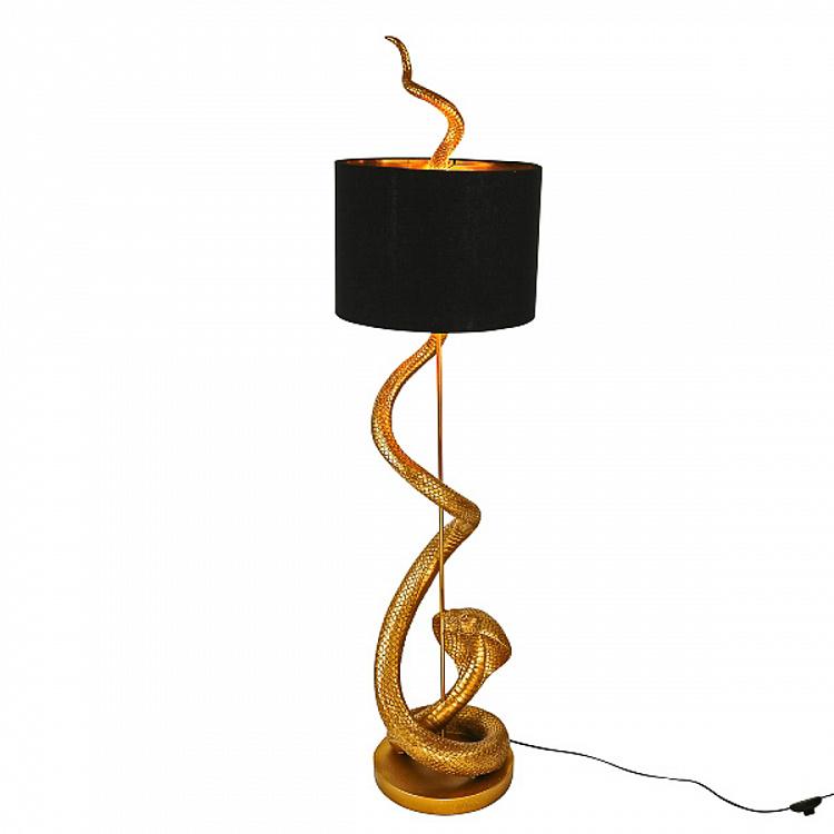 Торшер Каара с чёрным абажуром Floor Lamp Kaara With Black Shade