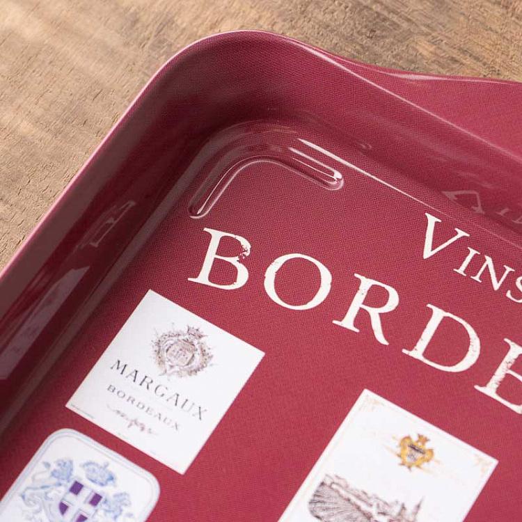 Жестяной поднос Вина Бордо Vins De Bordeaux Metal Tray