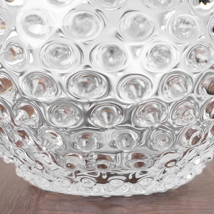 Круглая прозрачная ваза Диамант Round Clear Vase Hobnail
