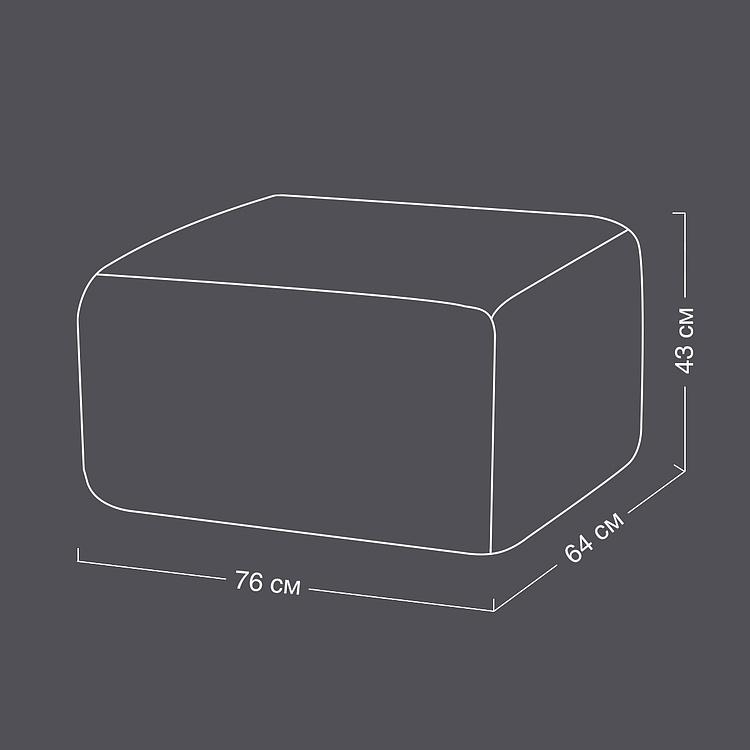 Пуфик Alaska Rectangular Pouf Small искусственный мех Mongolia Cream - ракурс 8