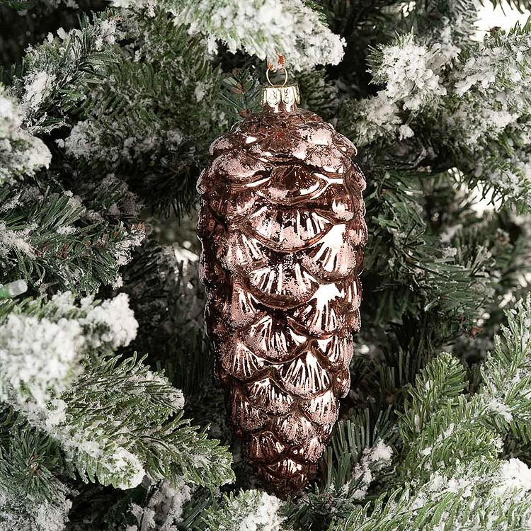 Ёлочная игрушка Коричневая шишка Pine Cone Brown 17 cm