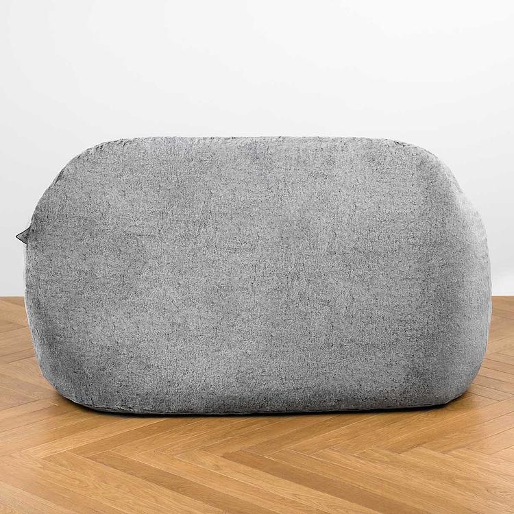 Двухместный диван Snug 2 Seater искусственный мех Grizzly Grey - ракурс 4