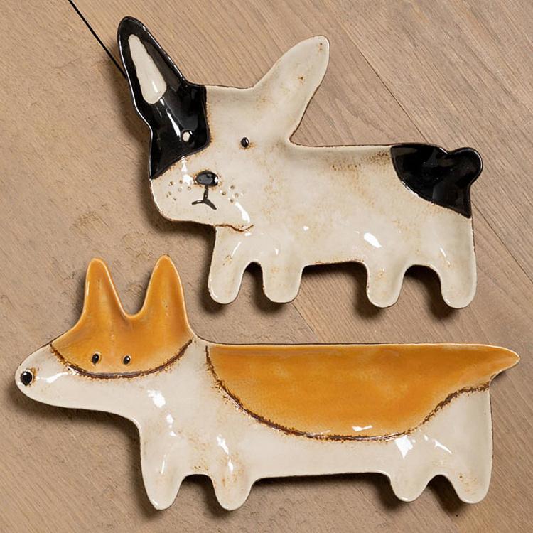 Набор из двух блюд Собачки Set Of 2 Dog Dishes