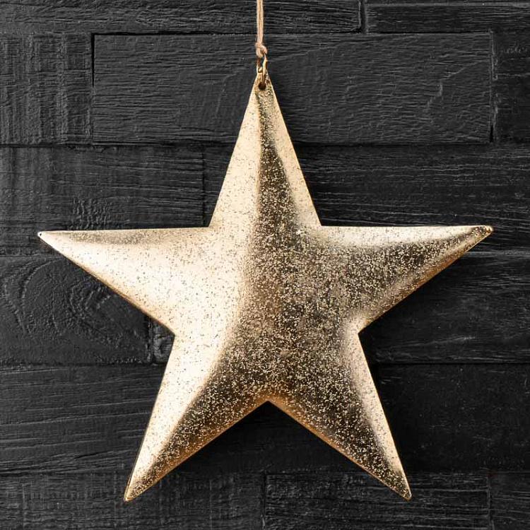 Ёлочная игрушка Золотая звезда Hanger Star Gold 20 cm