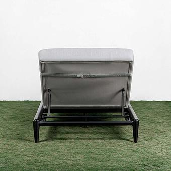 Садовый шезлонг-лежак Dune Lounger, Black акриловая ткань Anthracite Carbon - ракурс 5