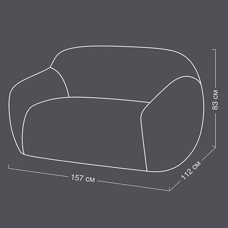 Двухместный диван Snug 2 Seater искусственный мех Mongolia Cream - ракурс 10