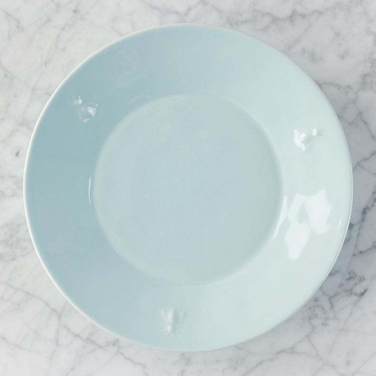 Голубая десертная тарелка Пчёлы Abeille Ceramic Blue Dessert Plate