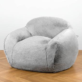 Кресло Snug Chair искусственный мех Grizzly Grey