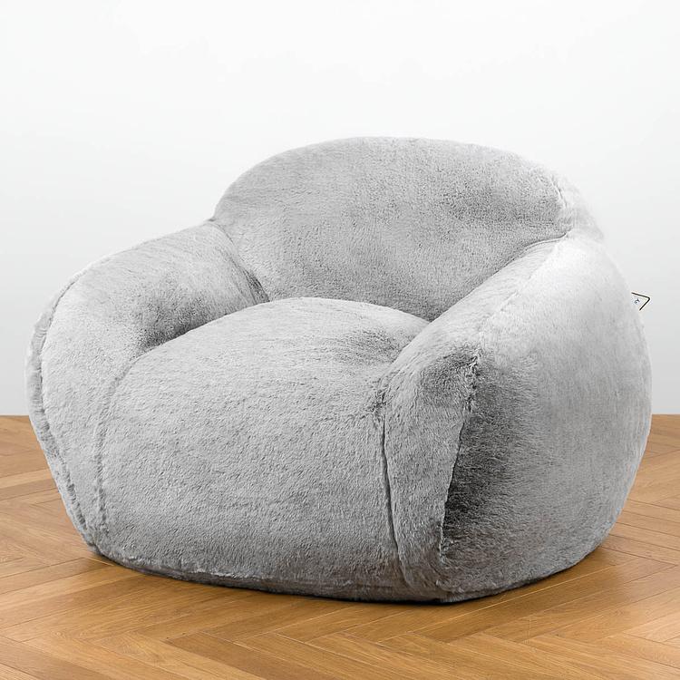 Кресло Snug Chair искусственный мех Big Bear Grey