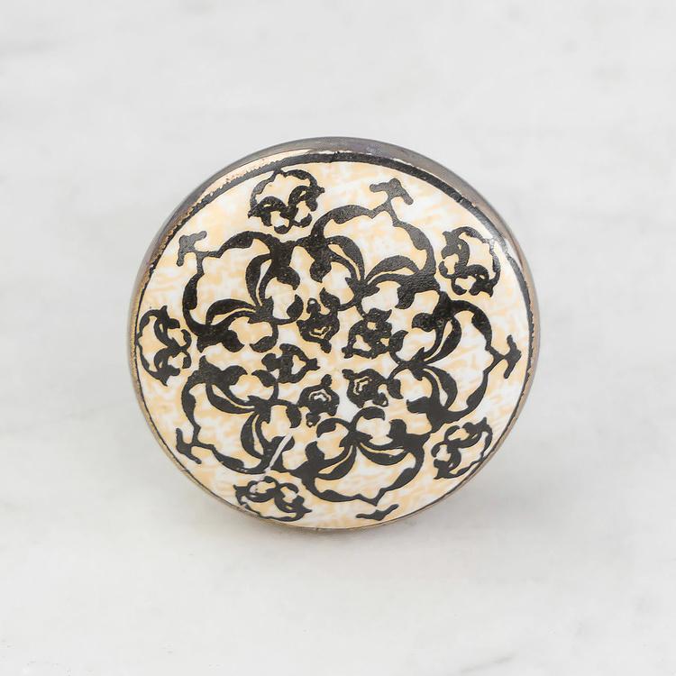 Керамическая мебельная ручка Мандала Mustard Gold Mandala Ceramic Knob