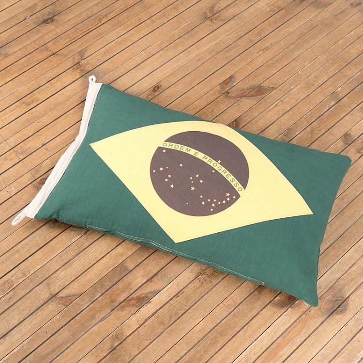 Декоративная подушка с флагом Бразилии, S Flag Cushion Brazil Small