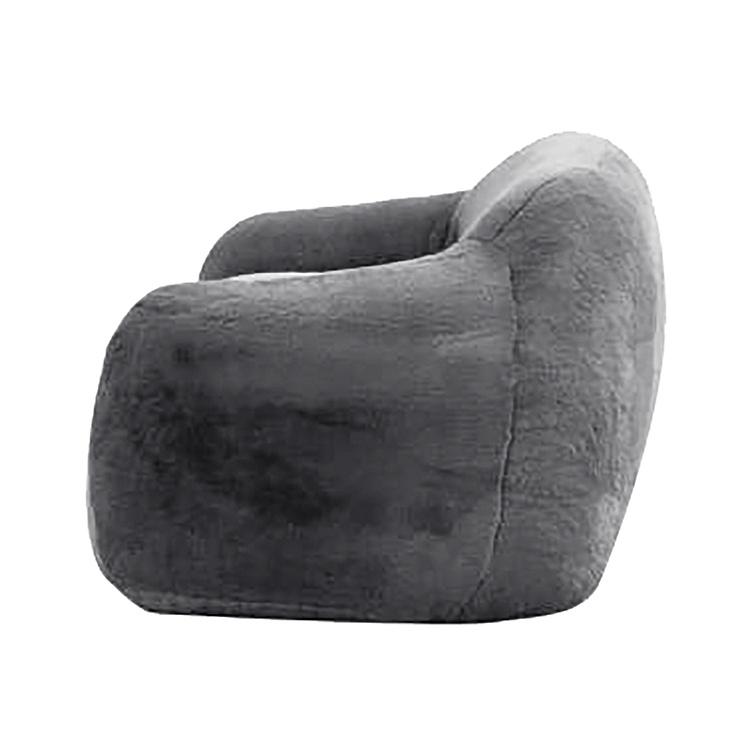 Двухместный диван Snug 2 Seater искусственный мех Grizzly Grey - ракурс 3