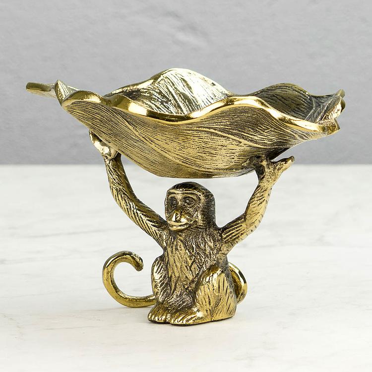 Подставка для мелочей Золотая обезьяна Monkey Tray Brass