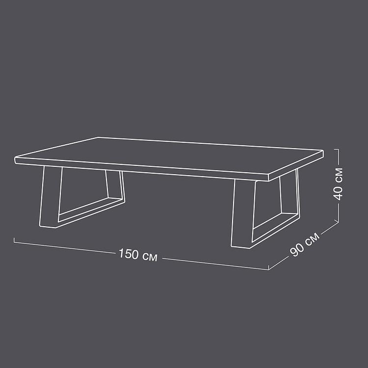 Журнальный стол Valencia Coffee Table каучуковое дерево Pale White - ракурс 10