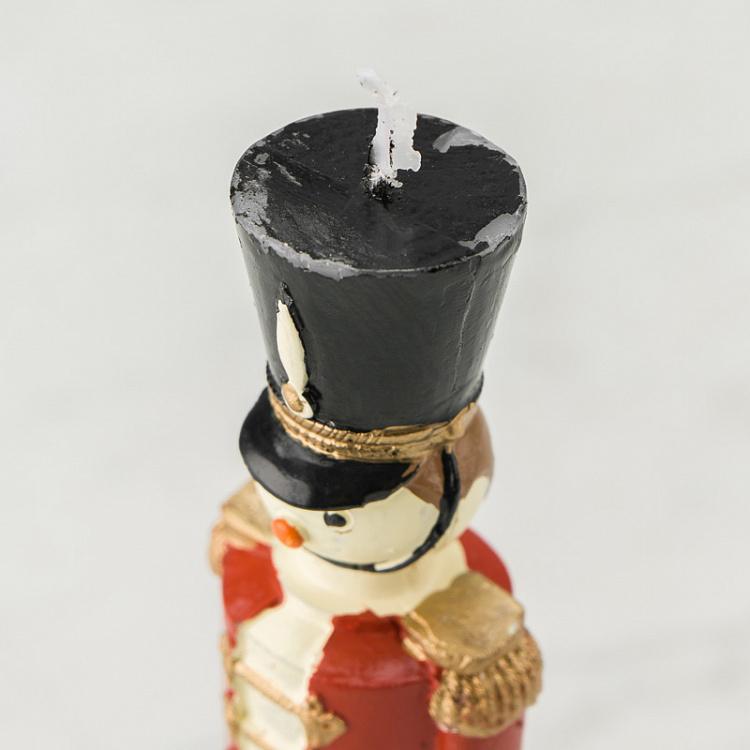 Свеча Солдат в красной форме Paraffin Candle Soldier In Red Uniform