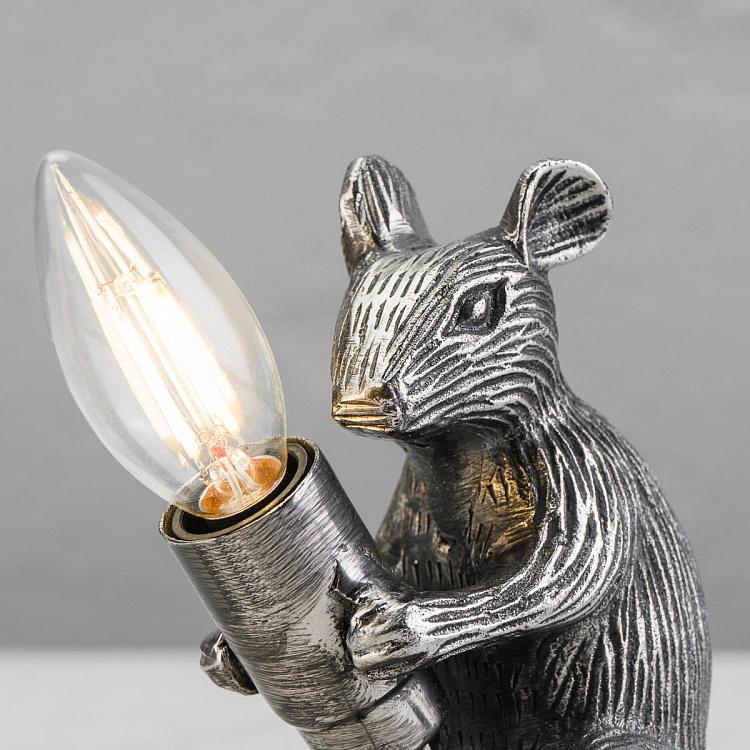 Серебряная настольная лампа Гонсалес Gonzales Lamp Silver Patina