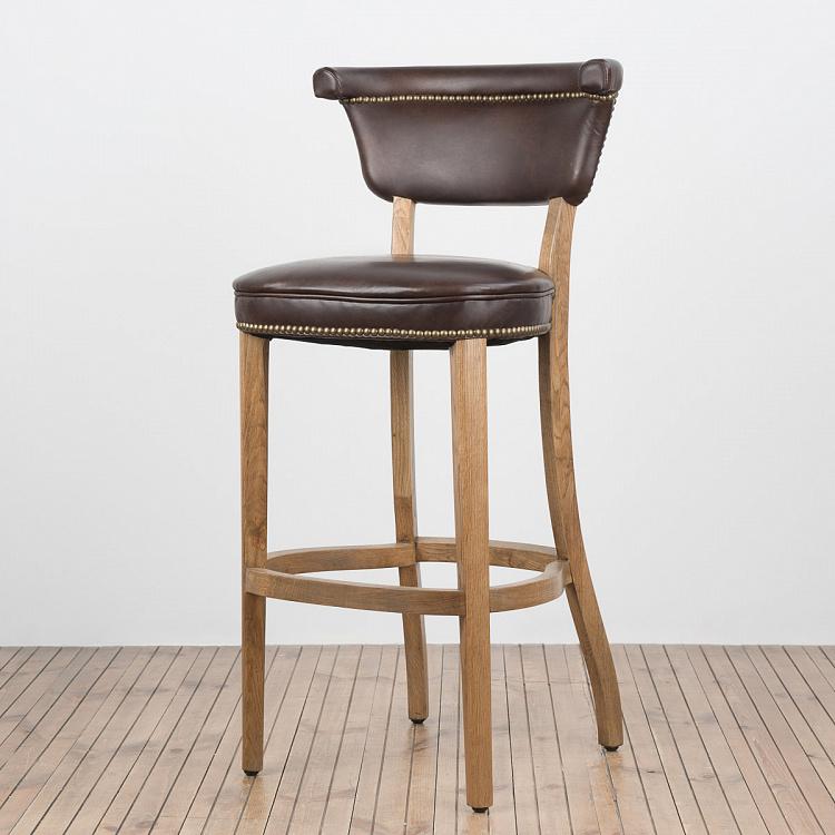 Angeles Barstool High, Weathered Oak