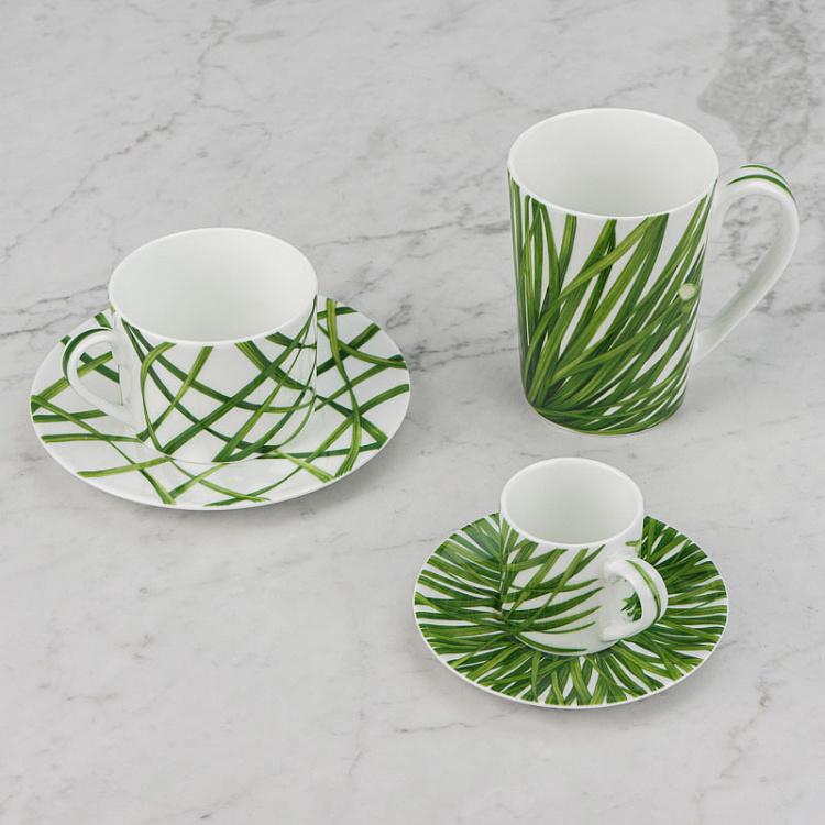 Чайная пара Зелёная жизнь Life In Green Tea Cup And Saucer