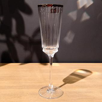 Бокал Macassar Champagne Glass With Golden Rim discount