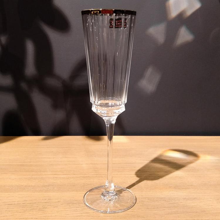 Macassar Champagne Glass With Golden Rim discount
