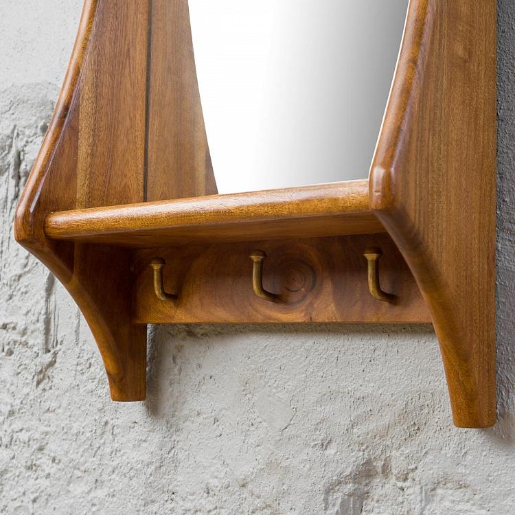 Зеркало с полкой и тремя крючками Ферги Fergie Mirror With Shelf And 3 Hooks