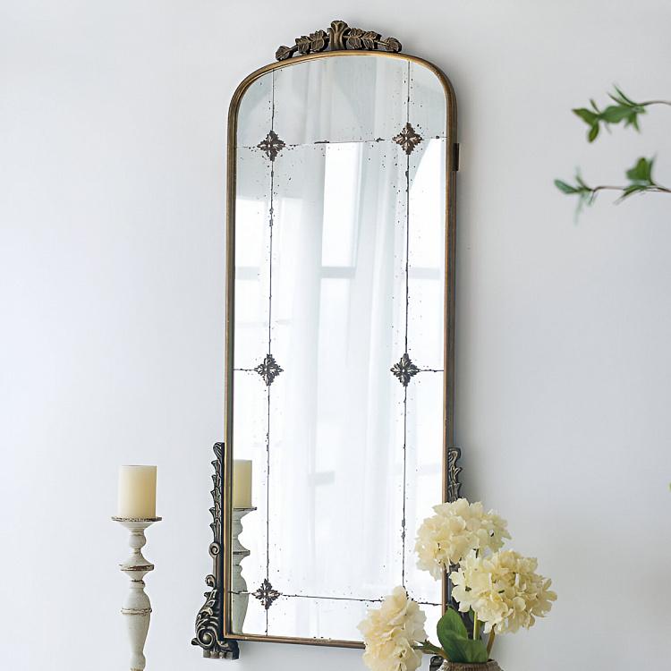 Зеркало с золотистым узором в антикварном стиле Antique Gold Wall Mirror