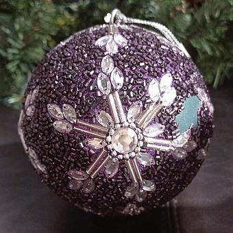 Snowflake Ball Purple 9 cm discount