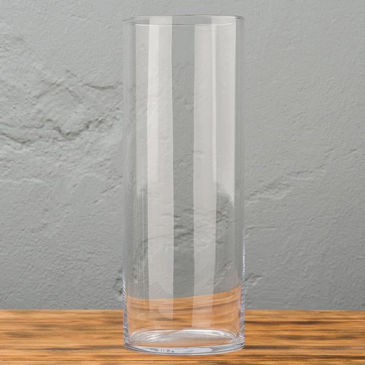 Long Cylindrical Glass Vase