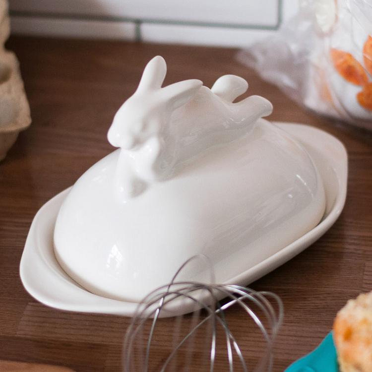 Маслёнка с кроликом Rabbit Butter Dish