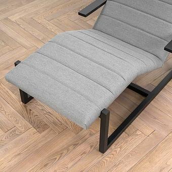 Садовый шезлонг-лежак Roxy Lounger, Black акриловая ткань Flanelle - ракурс 7
