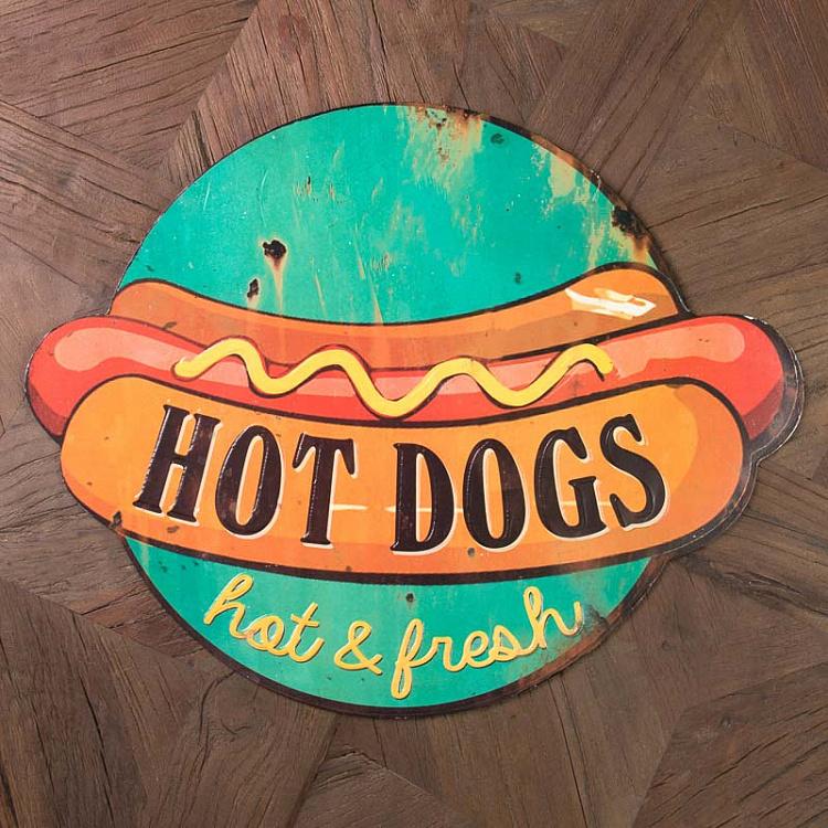 Железная табличка Хот Доги Iron Plate Hot Dogs