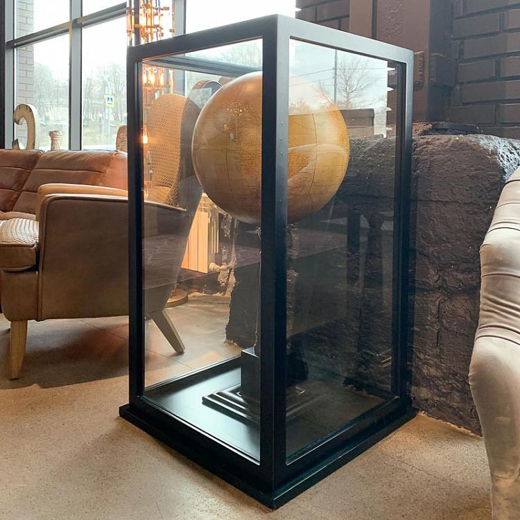 Статуэтка винтажный Глобус в стеклянной коробке Vintage Globe Shadow Box