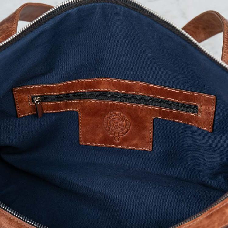 Коричневая винтажная кожаная спортивная сумка-банан модель № 38 Sport Bag Model 38, Old Brown