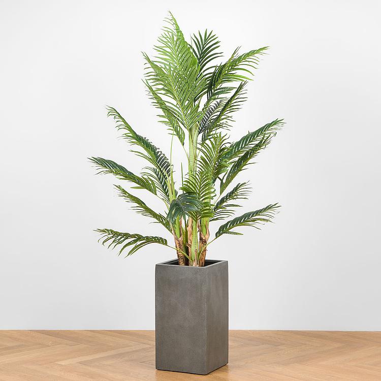 Кашпо Effectory Beton Tall Cube Pot Dark Grey Small - ракурс 6