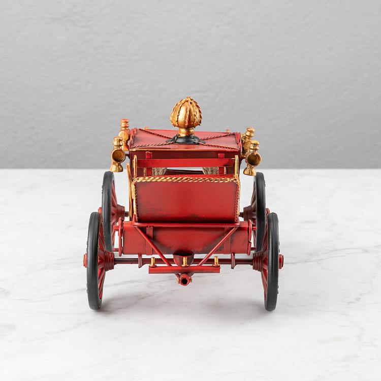 Новогодняя фигурка Красная карета Metal Carriage Red 32 cm