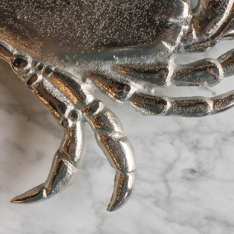 Подставка под горячее Краб, никелированная сталь Trivet With Crab Nickel Finish