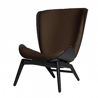 The Reader Wing Chair, Black Oak