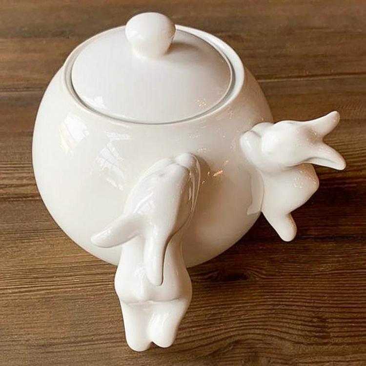 Сахарница с кроликами дисконт1 Rabbit Sugar Bowl discount1