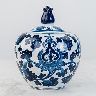 Lidded Vase Luuk Hand Painted