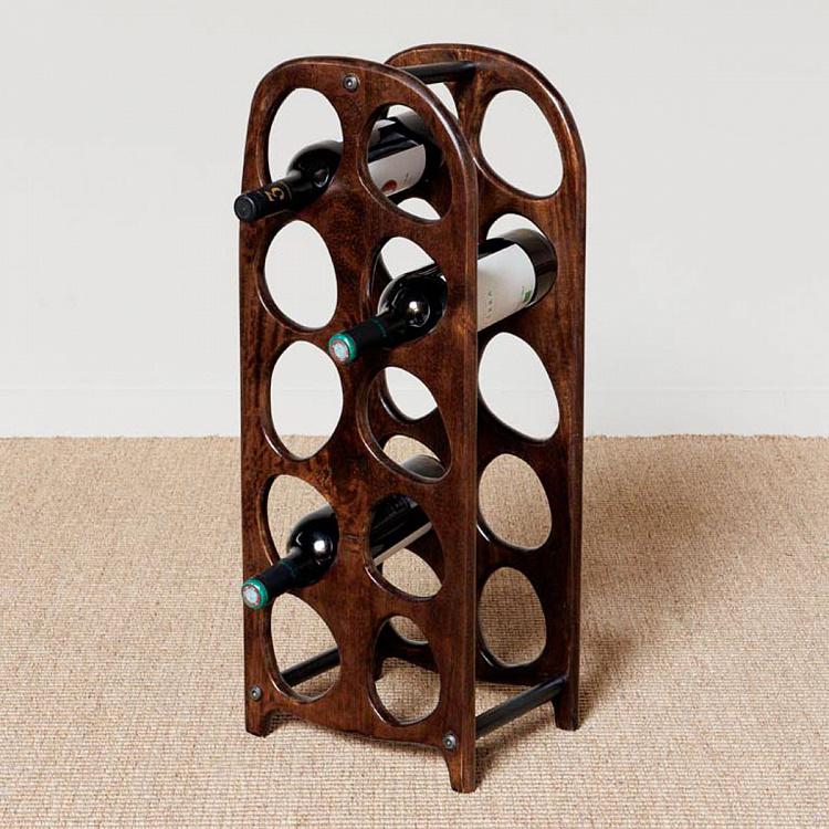 Подставка на десять бутылок из дерева манго Mango Wood Bottle Rack For 10 Bottles